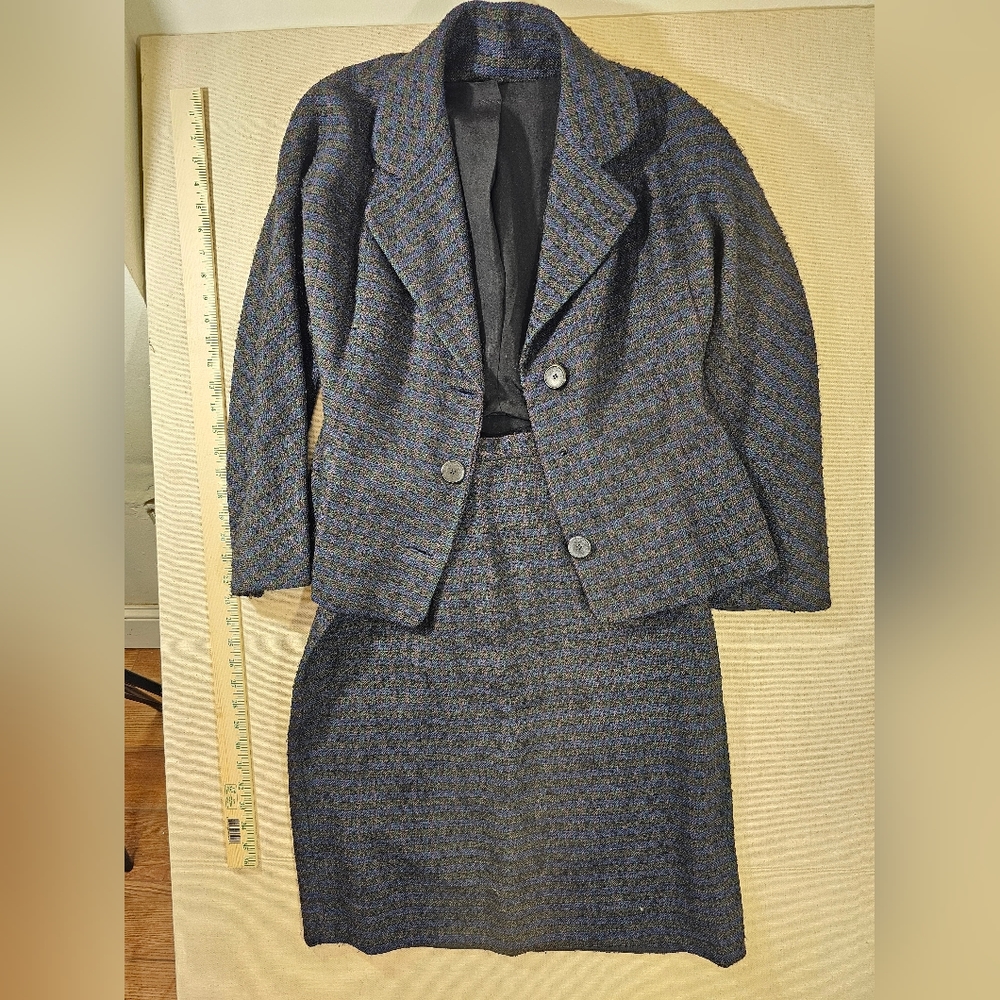 Forstmann womens wool 2 piece plaid Medium